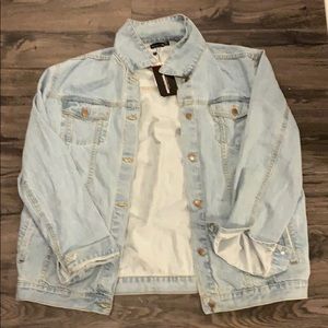 over sized pretty little thing  denim jacket